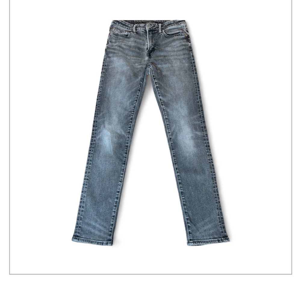 American Eagle Outfitters Men's Faded Blue Straight Jeans